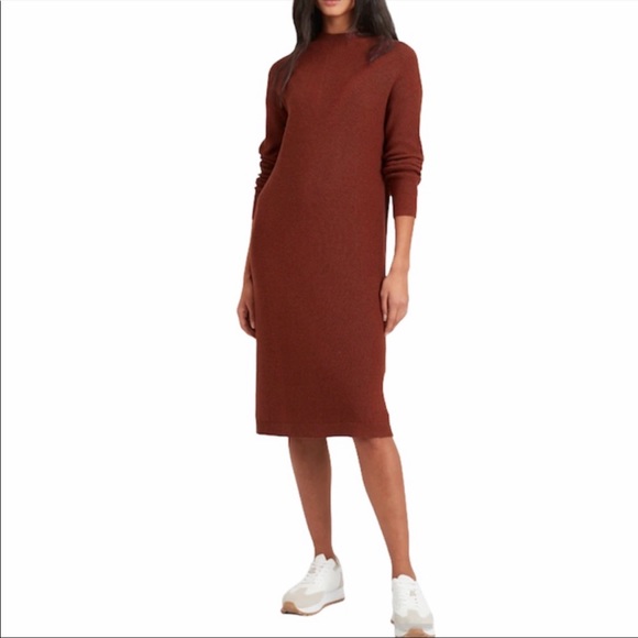 Banana Republic Dresses & Skirts - BANANA REPUBLIC Red Rust Mock Neck Sweater Dress S